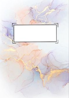 an abstract marble background with a white rectangle in the middle and gold foil on top