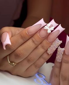 Bad And Boujee Nails Long, Design Nails Acrylic, Nails Colour, Dope Nail Designs