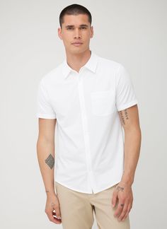 City Tech Short Sleeve Shirt ?? | M || Off White Relaxed Fit Short Sleeve Business Shirt, Classic Stretch Short Sleeve Shirt, Casual 4-way Stretch Shirt For Work, Casual Shirt With 4-way Stretch For Workwear, Casual Short Sleeve Shirt With 4-way Stretch, Versatile Shirt With Rolled Short Sleeves, Stretch Short Sleeve Shirt For Everyday, Versatile White Short Sleeve Shirt, Versatile Short Sleeve Shirt With Button Closure