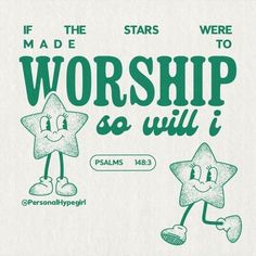 an old poster with two stars and the words worship so will i