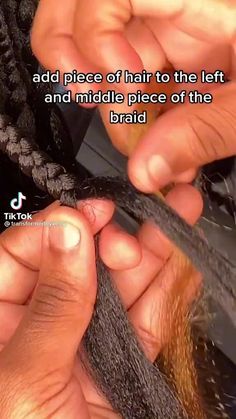 Easy Add In Hairstyles, Diy Hairstyles Braids, Adding In Hair For Braids, How To Add Hair Into Braids, Box Braids Adding Hair, How To Do Knowles’s Braids, How To Add In Braiding Hair, Box Braids Techniques, Easy Diy Knotless Braids