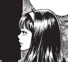 a girl with long hair and a thought bubble above her head is looking at another girl