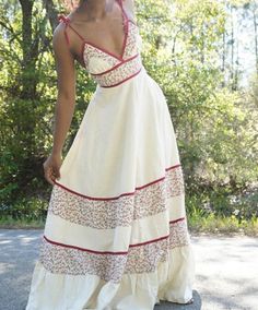 Cottage Core Sundress, Medeteranian Summer Outfits, Dress Inspo Summer, Summer Sun Protective Outfits, True Red Outfit, Latina Faerie Aesthetic Outfits, Long Sundress Aesthetic, Sicily Italy Aesthetic Outfit, Daughter Of Aphrodite Aesthetic Outfits