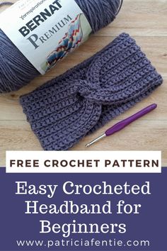 FREE CROCHET TUTORIAL: Check out this beginner-friendly crochet pattern for a cozy headband. This pattern is very easy to crochet, yet looks very professional! Make this as a lovely gift or to sell at craft fairs, as it crochets up very quickly! Single Crochet Stitch Projects, Crocheted Twisted Headband Patterns Free, Twist Crochet Headband, Easy Single Crochet Projects, 4 Skein Crochet Projects, Crochet Twist Headband Pattern Free, How To Crochet A Headband For Beginners, Easy Crochet Headband For Beginners, Easy Starter Crochet Projects