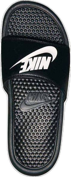 Nike Black Slide Sandals, Black Nike Synthetic Flip Flops, Nike Black Open Toe Slides, Black Open Toe Flip Flops For Streetwear, Nike Sporty Flip Flops For Sports, Casual Black Flip Flops For Streetwear, Black Sports Slides, Nike Black Slides For Beach, Black Nike Slides For The Beach