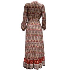 Bohemian Print Dress, Long Sleeve Chiffon Dress, Loose Maxi Dress, Dress Autumn, Chiffon Dress Long, Bohemian Print, Chiffon Long Sleeve, Dress Cuts, Flowing Maxi Dress