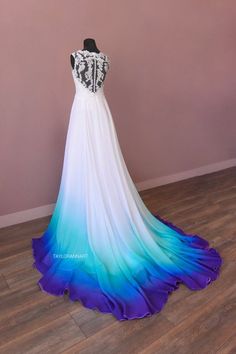 Ombre Wedding Dress With Sleeves, Ombré Wedding Dress, Ombre Wedding Dresses, Canvas Bridal, Black Pastel, Unique Wedding Dress, Ombre Wedding