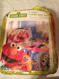 the sesame street toddler bed set is in its box and ready to be packed