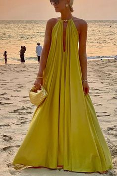 Luxury Resort Wear, A Line Maxi Dress, Breezy Dress, Vacation Wear, Dresses 2024, Maxi Dress Green, Beach Time, Greek Goddess, Dress Size Chart