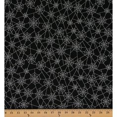 black and white spider web fabric