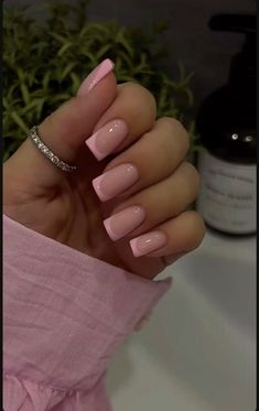 Clean Girl Nails, Blush Pink Nails, Elegant Touch Nails, Nails Pretty, Girl Nails, Simple Acrylic Nails, Waste Of Time, Short Square Acrylic Nails