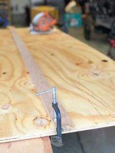 a piece of wood being worked on by a person