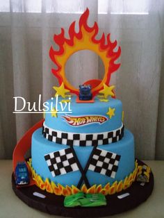 Tiered Cake Ideas, Hot Wheels Party, 4th Birthday Cakes