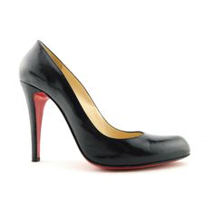 CHRISTIAN LOUBOUTIN 'Decollete 868' Black Leather Round Toe Pumps Size 38 1/2 Eur or 8 Medium Made in Italy Light wear and includes dust bag. All of our items are 100% authentic. (11 photos listed) Shipping is Priority mail w/ signature confirmation. Black Heels Pumps, W Signature, Round Toe Pumps, Black Pumps Heels, Pumps Shoes, Heels Pumps, Pump Shoes, Christian Louboutin Pumps, Black Heels