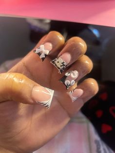 Zebra Nails, Birthday Nails, Acrylic Nails