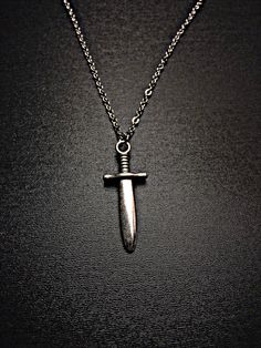 Dagger Necklace, Sterling Silver, Knife Necklace Medieval, Pirate Jewelry, Dagger Pendant by CelestialMerchant on Etsy https://www.etsy.com/listing/259385993/dagger-necklace-sterling-silver-knife Pirate Dagger, Gothic Pirate, Medieval Pirate, Silver Knife, Knife Necklace, Dagger Necklace, Fandom Jewelry, Science Jewelry