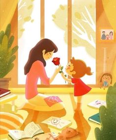 Family Comic, Birthday Cartoon, 카드 디자인, Book Illustration Art, Animated Love Images, Girly Art Illustrations, Art Inspiration Painting