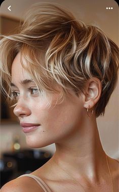 Short Pixie Haircuts Blonde, Dirty Blonde Pixie Cut, Brown Hair Pixie Haircut, Back Of Pixie Cut, Blond Pixie Haircut, Dark Blonde Pixie, Types Of Pixie Cuts, Short Blonde Hair Pixie