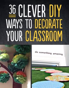 the cover of an article about how to decorate your classroom with paper flowers and trees