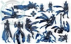 an image of some type of character in the video game personaia, with many different angles