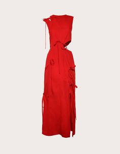 Red recycled fabric asymmetrical long dress290.00 Made in Spain Lenzing Lyocell 50% Recycled Pes POST 30% Recycled PES SEAQUAL 20% Model/Modelo: Height/Altura: 172cm / Size/Talla: XS Red Asymmetrical Dress, Kimono Shirt, Jasmine Dress, Handkerchief Dress, Red Midi, Surplice Dress, Cotton Kimono, Contemporary Luxury, Red Midi Dress