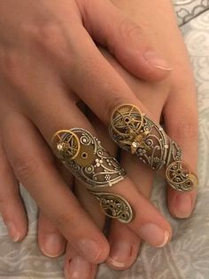 Gold Punk Rings, Punk Style Metal Open Ring, Unique Metal Midi Rings, Punk Style Metal Open Ring Jewelry, Gothic Style Nickel Free Metal Rings, Gothic Style Nickel-free Metal Rings, Nickel-free Gothic Metal Rings, Nickel Free Gothic Metal Rings, Handmade Adjustable Punk Rings