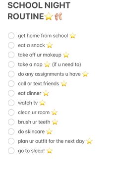 this is a school night routine that i usually do! Middle School Night Routine, Home From School Routine, Things To Do The Night Before School, Twas The Night Before School, Middle School Morning Routine