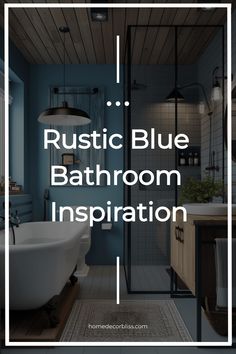 blue rustic bathroom Blue Bathroom Palette, Soothing Bathroom Colors, Spa Like Blue Bathroom, Blue Spa Bathroom, Blue Bathroom Inspiration, Blue Ocean Bathroom, Blue Bathroom Ideas Ocean, Bathroom Colors Schemes