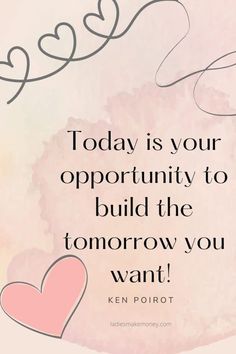 a quote that says today is your opportunity to build the tomorrow you want