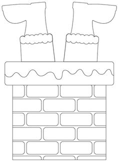 a paper cut out of a brick chimney with two candles on top and one candle in the middle