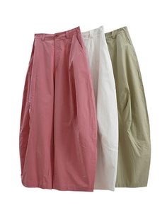 Split-Joint Solid Color Wide Leg Loose Trousers Casual Pants Bottoms High Waist Solid Color Khaki Pants, High Waist Solid Khaki Pants, High Waist Khaki Wide Leg Pants, High-waisted Solid Khaki Pants, Green Solid Color Wide-leg Pants, Green Baggy Bottoms, Green Solid Wide-leg Pants, Green Baggy Bottoms With Solid Color, Green Wide Leg Cargo Pants For Spring