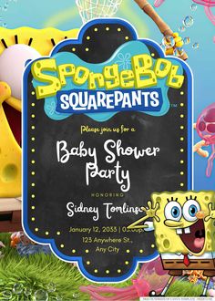 the spongebob squarepants baby shower party is here