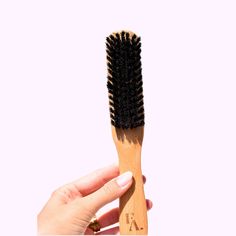 A full size brush perfect for sleeking the whole hair. Best used in conjunction with the fly away balm. Boar Bristle Brush Beech wood Handle Perfect for distributing natural oils and the fly away balm to tame frizz. Slick Back Brush, Burr Basket, Lip Combos, Boar Bristle Brush, Hair Salons, Bristle Brush, Hair Stuff, Birthday Wishlist, The Fly