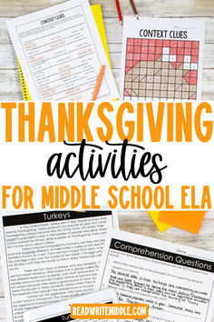 thanksgiving activities for middle school students