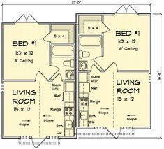 Ny House, 2 Bedroom Floor Plans, Bed Unit, Buying House, Houses Plans, Small House Floor Plans