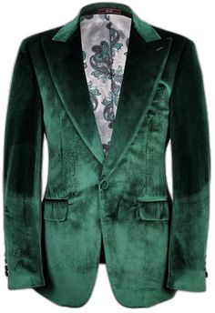 Fitted Green Sport Coat For Semi-formal Occasions, Formal Fall Suits With Hidden Button Closure, Fall Formal Suits With Hidden Button Closure, Tailored Long Sleeve Holiday Suits, Fall Formal Suit With Notch Lapel, Fall Party Suits, Green Single Breasted Suit For Party, Party Blazer With Notch Lapel, Fitted Suits With Pressed Crease For Fall