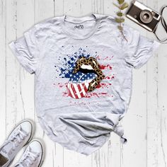 American Flag Leopard Tongue Shirt, Patriotic Lips Shirt, Independence T-shirt, Ladies American Flag Tee, Patriotic Mom Shirt Our products are Bella+Canvas branded. If Bella+Canvas is out of stock, I will send it from a trusted brand of the same size and quality. You can contact us in case of any problem or request. If you purchase a custom product, I will send you a message to confirm the design, don't forget to check your message box. Your satisfaction is important to us :) Please check the si Patriotic Lips, Lips Shirt, Farmer Shirt, Chicken Shirts, Youth Shirt, Faith Shirt, Inspirational Shirt, Message Box, Baby Body