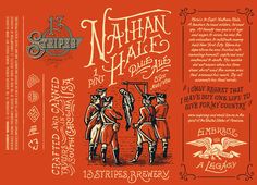 the label for nathan hale's whiskey