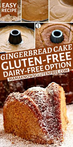 gingerbread cake gluten - free dairy - free option with instructions to make it