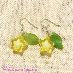 Cute PAOPU FRUIT earrings inspired by the beloved Kingdom Hearts video game. Handmade with love and great for Kingdom Hearts fans! Available as a pair with options for those who need surgical steel or clipons! Please inquire for customization! Color of the leaf varies with stock! Paopu Fruit, Fruit Earrings, Funky Earrings, Pink Petals, Funky Jewelry, Jewelry Inspo, Dream Jewelry, Fun Earrings, Kingdom Hearts