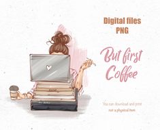 digital files png but first coffee you can browse and print not a physical item