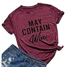 The 84 Best Gifts for Wine Lovers 2019 - GifteeHub Alcohol Shirts, Funny Drinking Shirts, Food Baby, Wine Shirts, Drinking Shirts, Tee Shirt Print, Casual Tee, Mom Shirts, Shirts & Tops