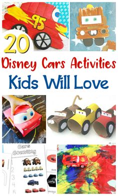 20 disney cars activities that kids will love to do with their favorite characters and crafts