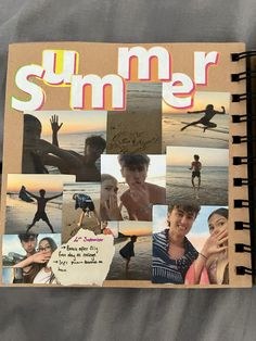 a book with pictures of people on it and the title'summer'written in pink