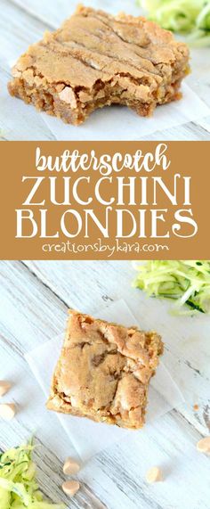 butterscotch zucchini blondies are the perfect treat for summer