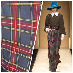 NEW Designer Plaid Tartan Medium Dress Weight Woven Fabric - Gray, Red, Yellow, & Black - Fancy Styles Fabric Pierre Frey Lee Jofa Brunschwig & Fils Classic Fitted Plaid Dress For Fall, Red Fitted Plaid Dress For Fall, Fitted Red Plaid Dress For Fall, Winter Plaid Dress For Workwear, Tartan Fashion, Dress Weights, Check Fabric, Silk Taffeta, Medium Dress