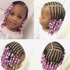 *Kids Hair Fashion place• shared a post on Instagram: "✨If you love a good cornrow with bead style, you got one! Could be styled on a one year old but with minimal beads. Follow for more kids hairstyle ideas. • • • • • • • • • • #cornrow#kidshairstyle#kidshair#hairstyles#hairinspo#beadedjewelry". Follow their account to see 560 posts. Braiding Styles With Beads, Natural Hair Braids Natural Hair Braid Styles No Weave, Easter Hair Styles For Kids, Kids Braid Styles With Beads, Braids And Beads Hairstyles For Kids, Toddler Hair Braiding Styles, Braid Kids Hairstyles, Braids For Little Black Girls Kids, Kids Weave Hairstyles