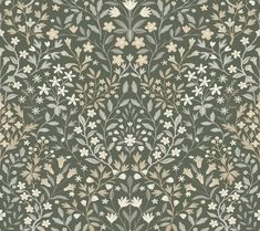 Garden Terrace Wallpaper Wallpaper York Double Roll Olive Joanna Gaines Garden, Joanna Gaines Wallpaper, Olive Wallpaper, Mid Century Coastal, Magnolia Wallpaper, Slate Green, A Street Prints, Candice Olson, 4 Wallpaper