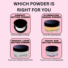 Light Makeup Looks, Banana Powder, Light Makeup, Skin Tips, Face Powder, Setting Powder, Skin Concern, Skin Care Tips, Travel Size Products