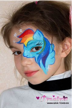 Аквагрим, грим, пони радуга face painting, make-up, pony rainbow ideas for kids Face Painting Ideas For Kids, Zombie Makeup Tutorials, Rainbow Ideas, Painting Ideas For Kids, Monster Makeup, My Little Pony Costume, Kids Rainbow, Face Paint Makeup